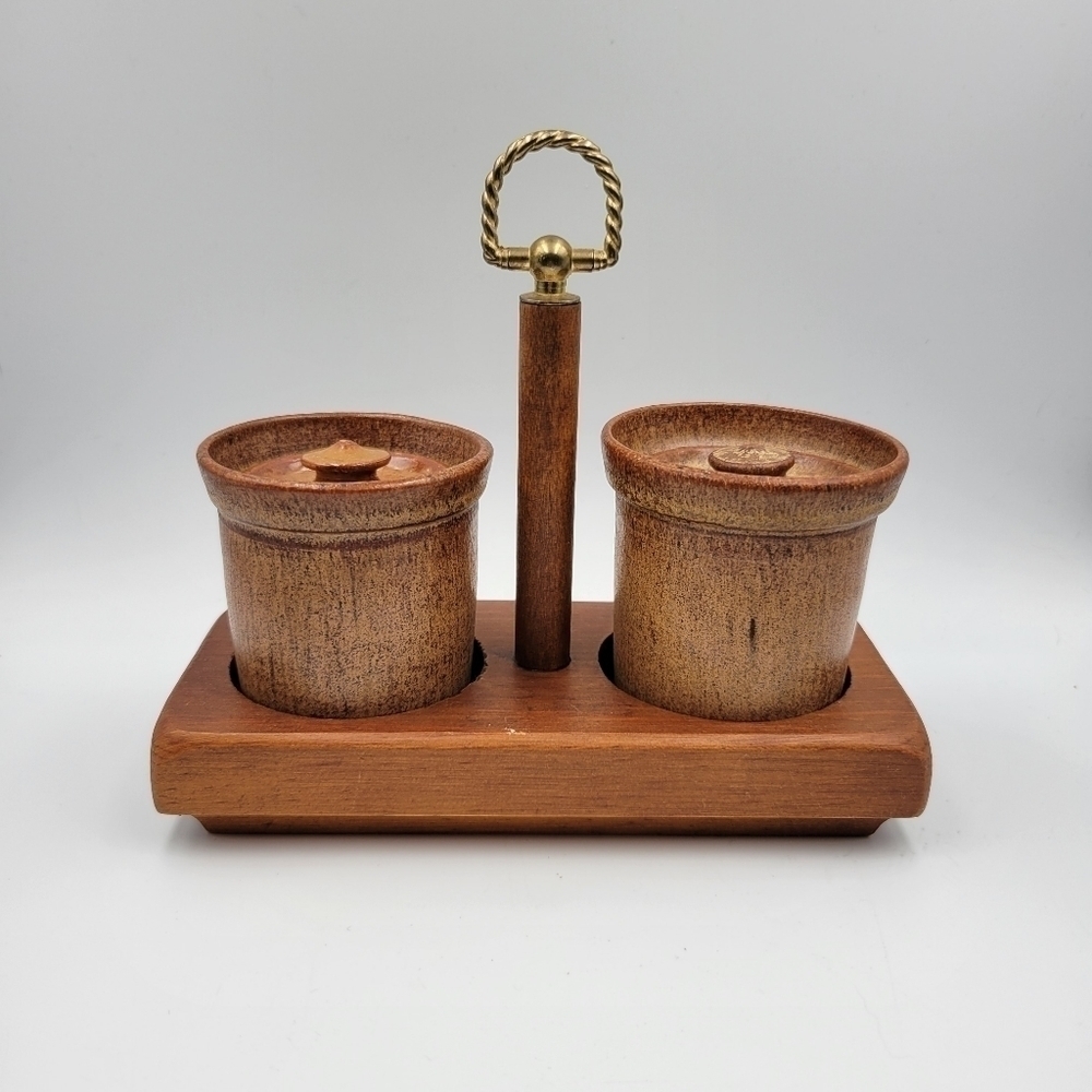 Vintage Cape Craft Pine Condiment Set